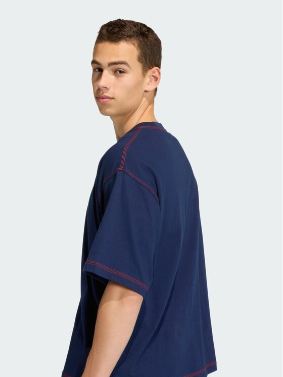 adidas adidas T-Shirt Trefoil Essentials Tee Błękitny Oversize