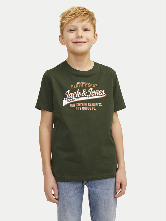 Jack&Jones Junior T-krekls Logo 12258876 Zaļš Regular Fit