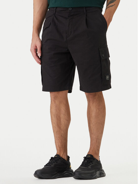 HUGO Pantalon scurți din material Gregry 50559604 Negru Slim Fit