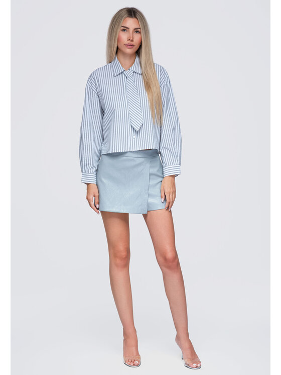Ombre Ombre Koszula OW-SH-E0069 Szary Loose Fit