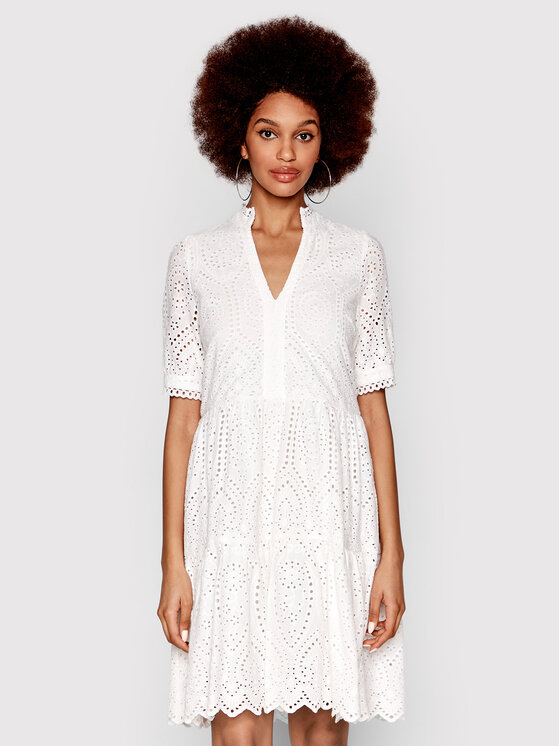 YAS YAS Vestito da giorno Holi 26027163 Bianco Relaxed Fit