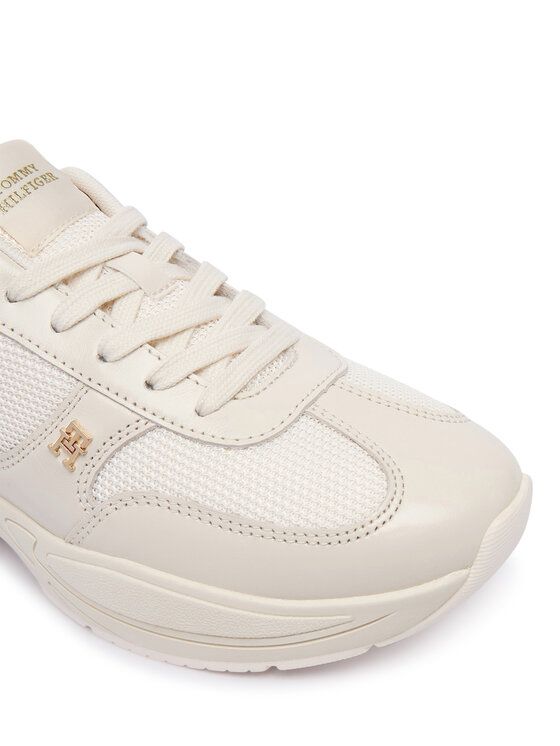 Tommy Hilfiger Tommy Hilfiger Sportcipők Modern Runner Shiny Leather FW0FW09413 Bézs