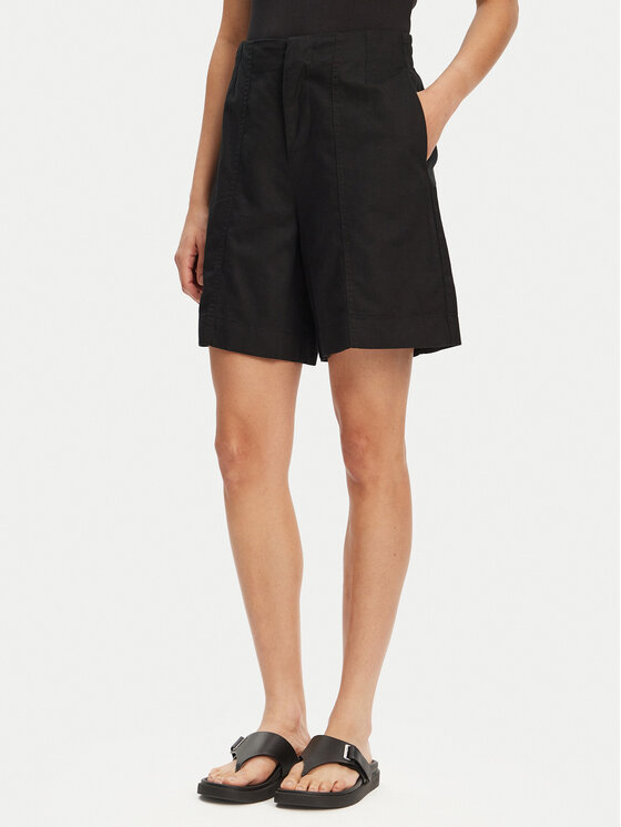 Calvin Klein Jeans Bermudy J20J225219 Čierna Relaxed Fit