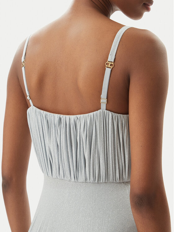 Elisabetta Franchi Elisabetta Franchi Večerna obleka AB-R22-52E2 Svetlo modra Regular Fit