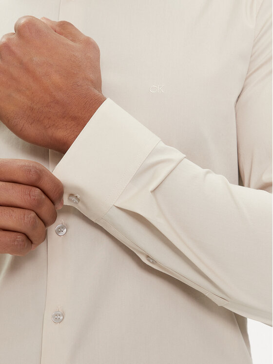 Calvin Klein Calvin Klein Cămașă K10K108229 Bej Slim Fit