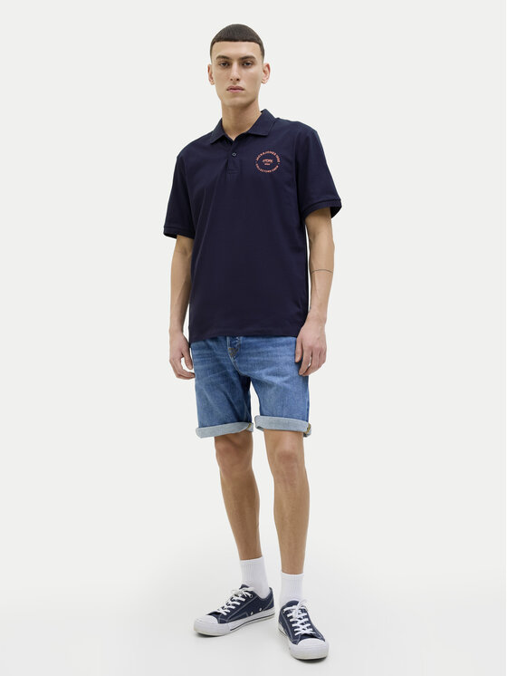 Jack & Jones Jack & Jones Polo Simon 12269299 Granatowy Regular Fit