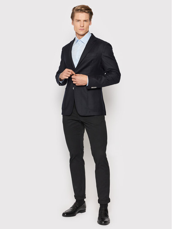 Calvin Klein Calvin Klein Koszula Poplin K10K108229 Niebieski Slim Fit