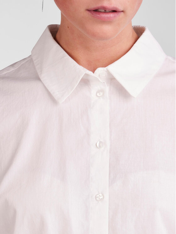 Pieces Pieces Πουκάμισο 17133909 Λευκό Loose Fit