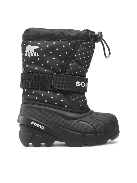 Sorel Čizme Za Snijeg Childrens Flurry Print NC3503-010 Crna