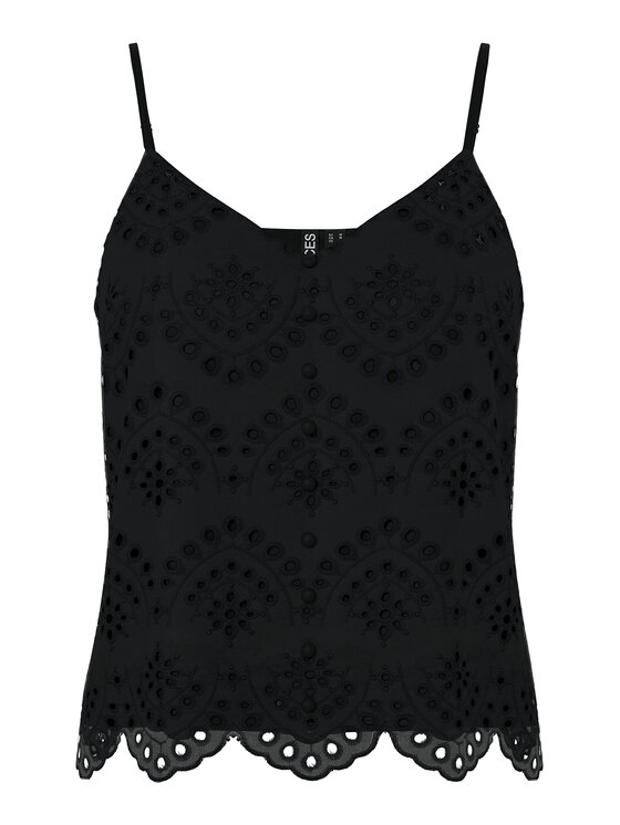 Pieces Pieces Top Vilde 17156563 Crna Regular Fit