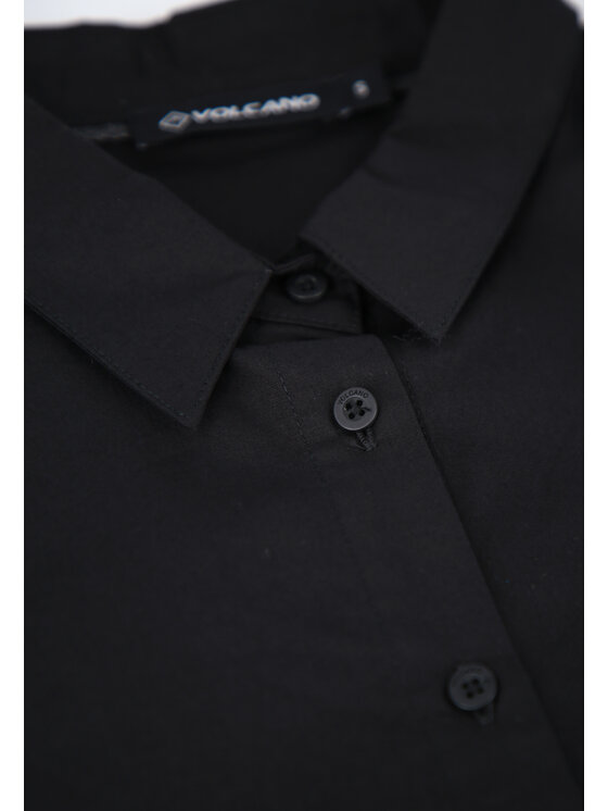 Volcano Volcano Koszula K-SWAN Czarny Regular Fit
