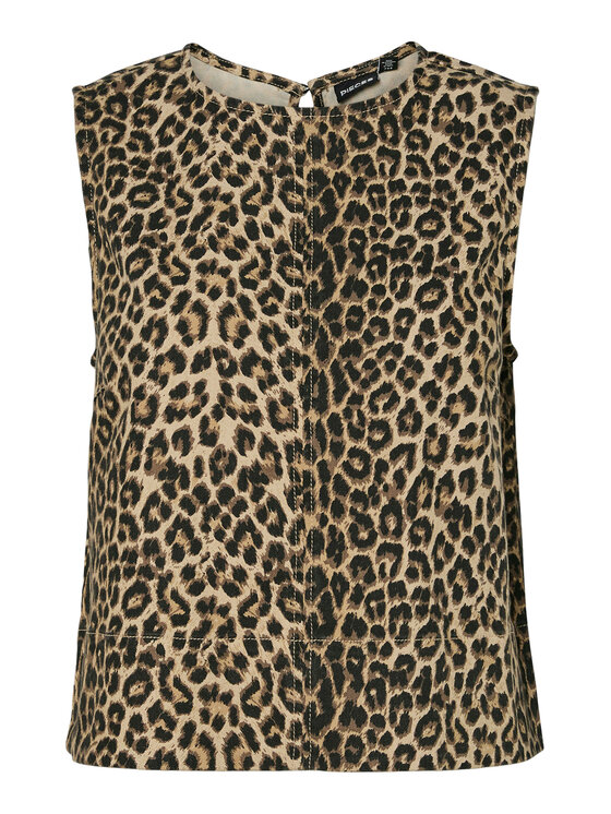 Pieces Pieces Блуза Salume 17158200 Кафяв Relaxed Fit