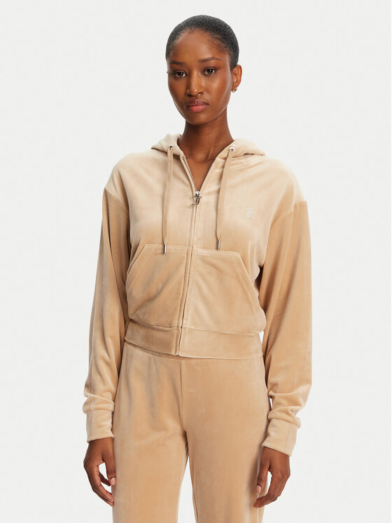 Juicy Couture Juicy Couture Pulóver Iccle JCWAS125308 Bézs Loose Fit