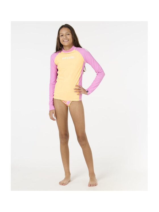Rip Curl Rip Curl Koszulka do pływania Classic Surf Ls Rash Vest-Girl Pomarańczowy