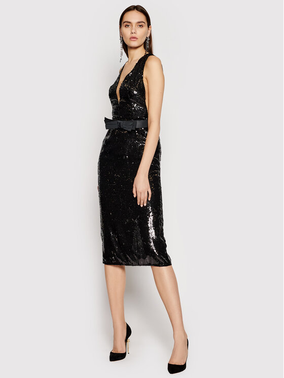 Abito da cocktail AB-012-11E2-V520 Nero Slim Fit