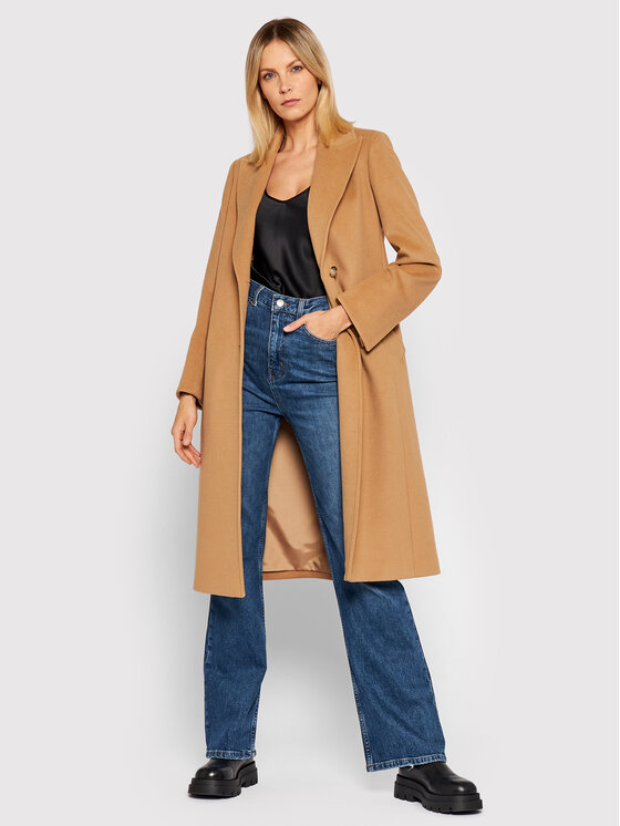 Cappotto di lana Fondato 70140921 Marrone Regular