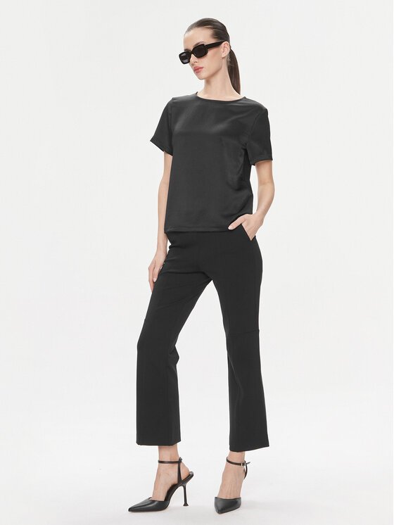 Max Mara Leisure Pantaloni din material Glasgow 2416781017 Negru Regular Fit Modivo.ro