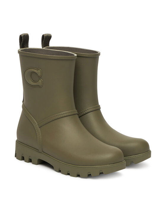 Coach Coach Cizme de cauciuc Ryder CW977 Kaki