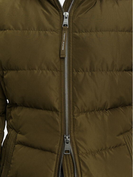 Tommy Hilfiger Tommy Hilfiger Kurtka zimowa Heritage Tyra  WW0WW51563 Zielony ciemny Slim Fit