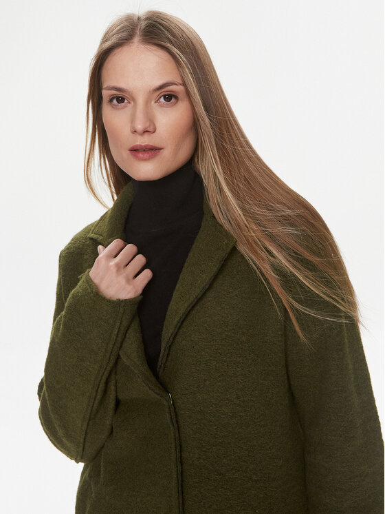 Culture Culture Płaszcz wełniany Cubirgith 50106972 Zielony Classic Fit