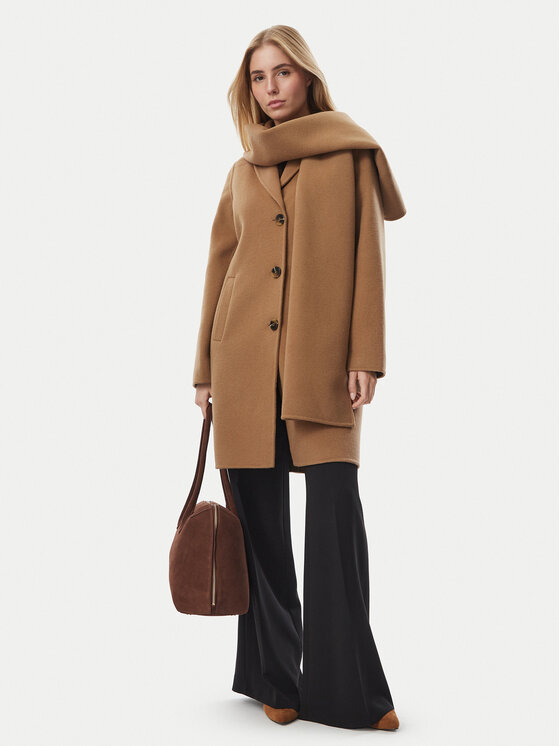 MICHAEL Michael Kors MICHAEL Michael Kors Palton de lână 77A7146M22 Maro deschis Regular Fit