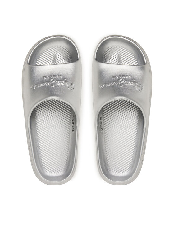 Pepe Jeans Pepe Jeans Şlapi Beach Slidemet PLS70165 Argintiu