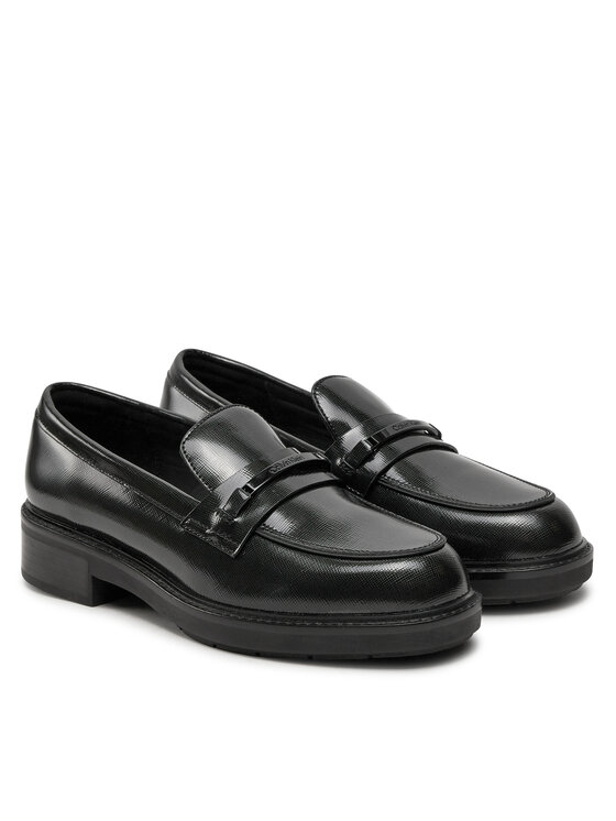 Calvin Klein Calvin Klein Lordsy Loafer W/M Bar Saff Lth HW0HW02076 Czarny