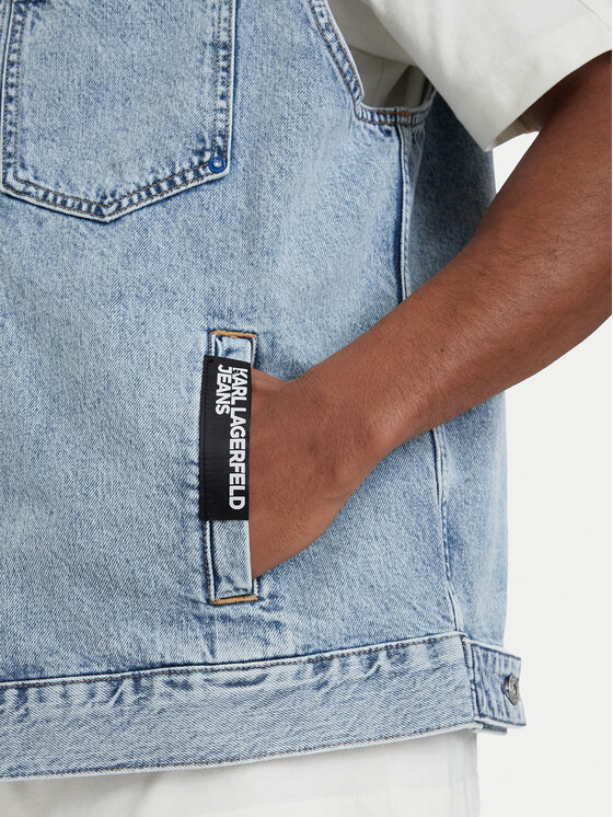 Karl Lagerfeld Jeans Karl Lagerfeld Jeans Vestă elegantă B2M14024 Albastru deschis Regular Fit