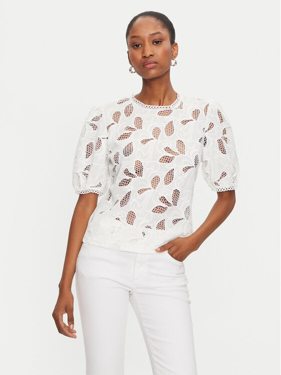 Morgan Morgan Bluse 232-DROUL Weiß Regular Fit