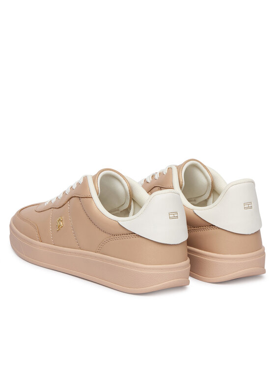 Tommy Hilfiger Tommy Hilfiger Снікерcи Th Heritage Shiny Sneaker FW0FW09179 Бежевий