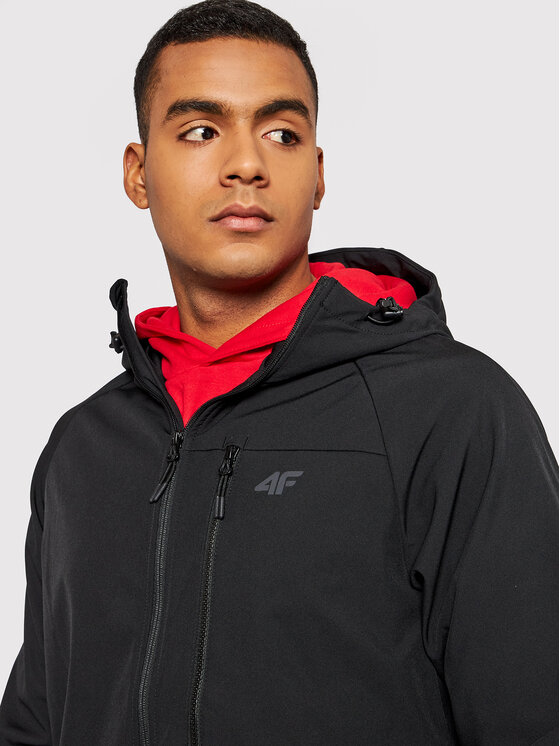 4F 4F Kurtka softshell H4Z21-SFM002 Czarny Regular Fit