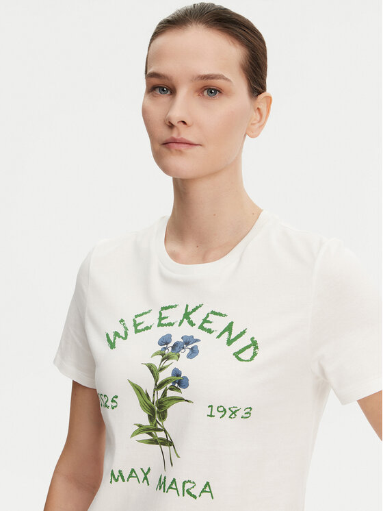 Weekend Max Mara Weekend Max Mara T-Shirt Teiera 2515971052 Biały Regular Fit