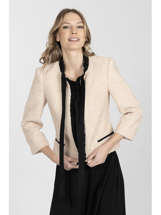 Deni Cler Milano Deni Cler Milano Marynarka W-DC-6007-F2-G2-39-1 Beżowy Regular Fit