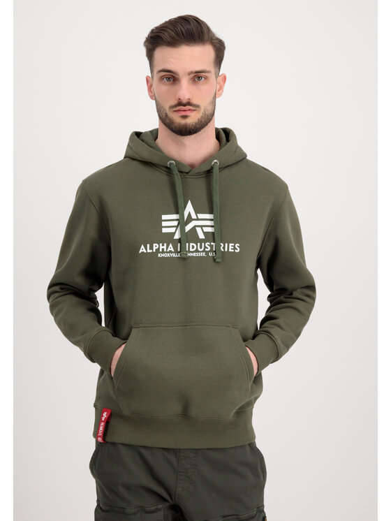 Alpha Industries Alpha Industries Bluza 178312-257 Zielony ciemny Regular Fit