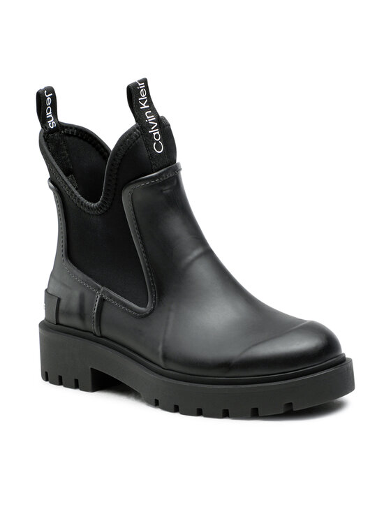 Calvin Klein Jeans Calvin Klein Jeans Cizme de cauciuc Mid Rainboot Chelsea YW0YW01034 Negru