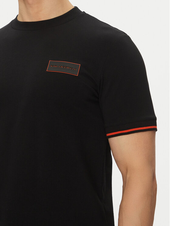 KARL LAGERFELD KARL LAGERFELD Póló 755020 552221 Fekete Regular Fit