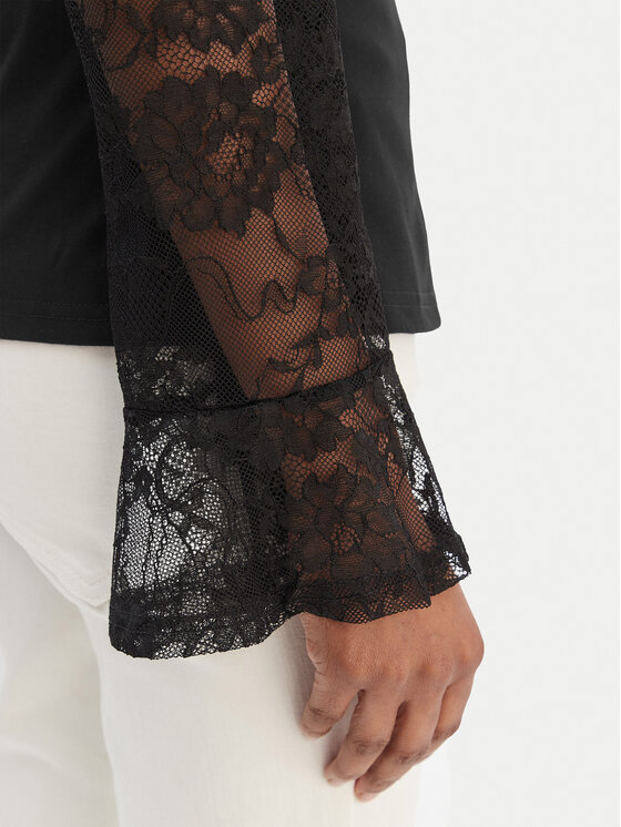 Morgan Morgan Bluză 261-TMELO Negru Slim Fit