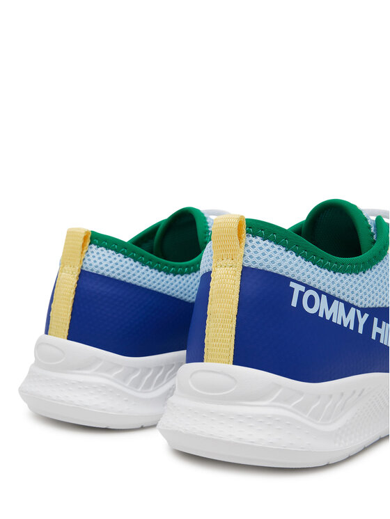 Tommy Hilfiger Tommy Hilfiger Снікерcи Low Cut Lace-Up/Velcro Sneaker T1B9-33868-1756 S Голубий