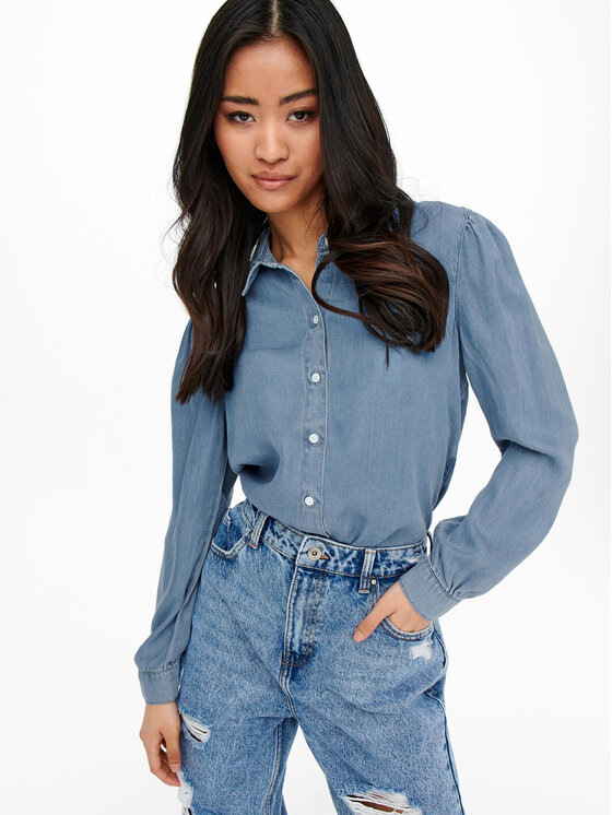 ONLY ONLY Πουκάμισο 15218685 Μπλε Regular Fit