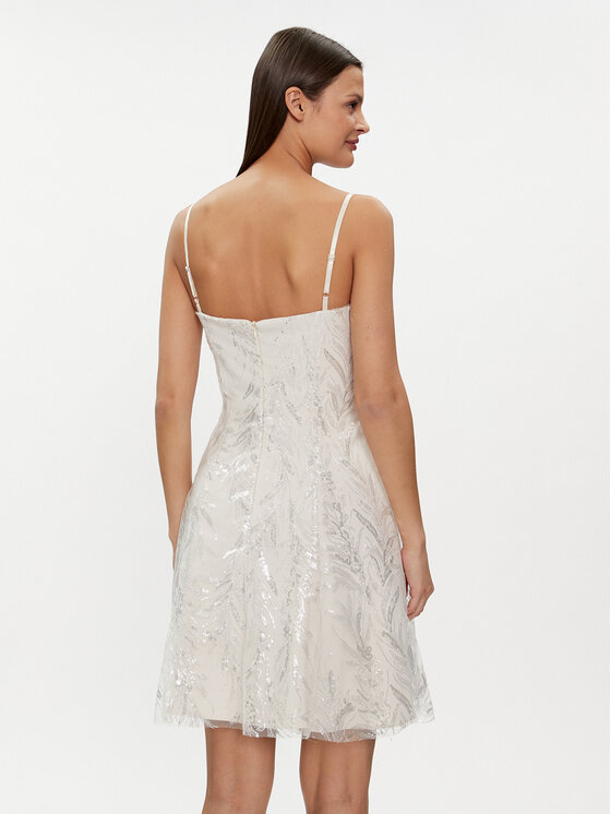 Rinascimento Rinascimento Rochie cocktail CFC0117811003 Écru A-Line Fit