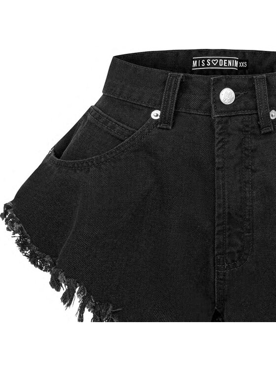 MissDenim MissDenim Szorty jeansowe Skorts Czarny Regular Fit