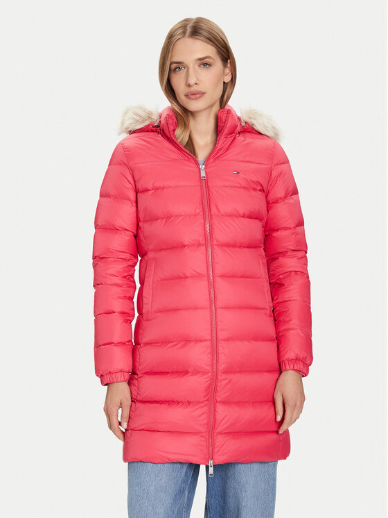 Tommy Jeans Tommy Jeans Geacă din puf Essential DW0DW18864 Roz Slim Fit