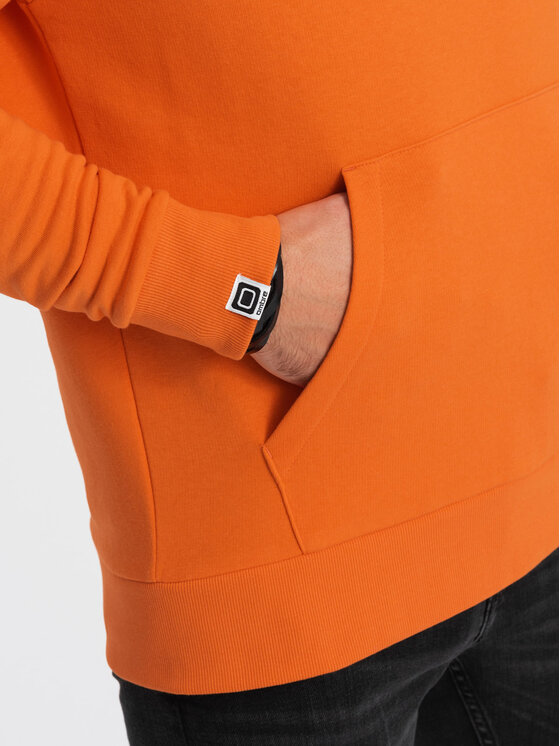 Ombre Ombre Mikina OM-SSPS-0155 Oranžová Classic Fit