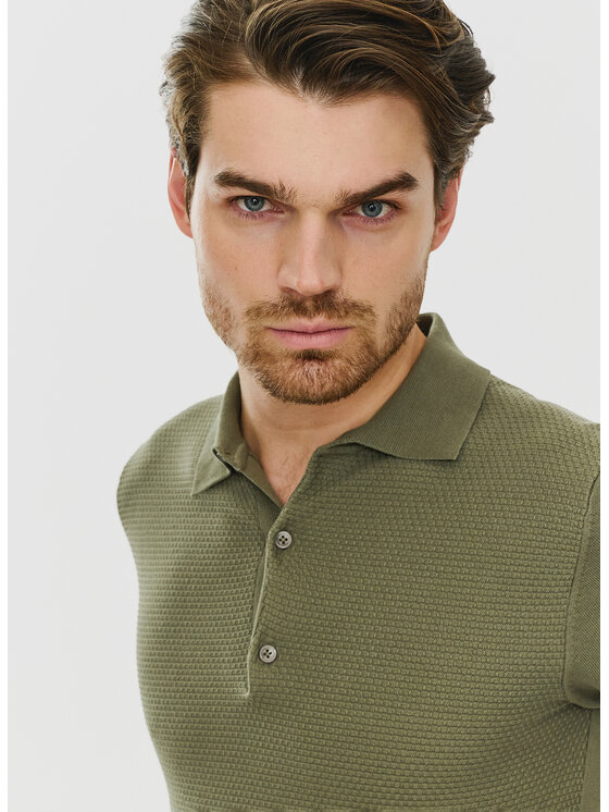 Pako Lorente Pako Lorente Polo P24SF-TX-002 Zielony Classic Fit