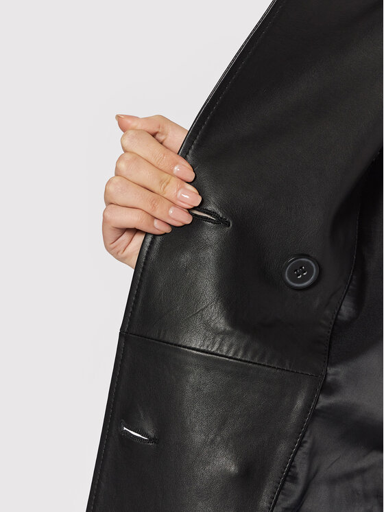 Calvin Klein Calvin Klein Odinė striukė K20K203450 Juoda Regular Fit