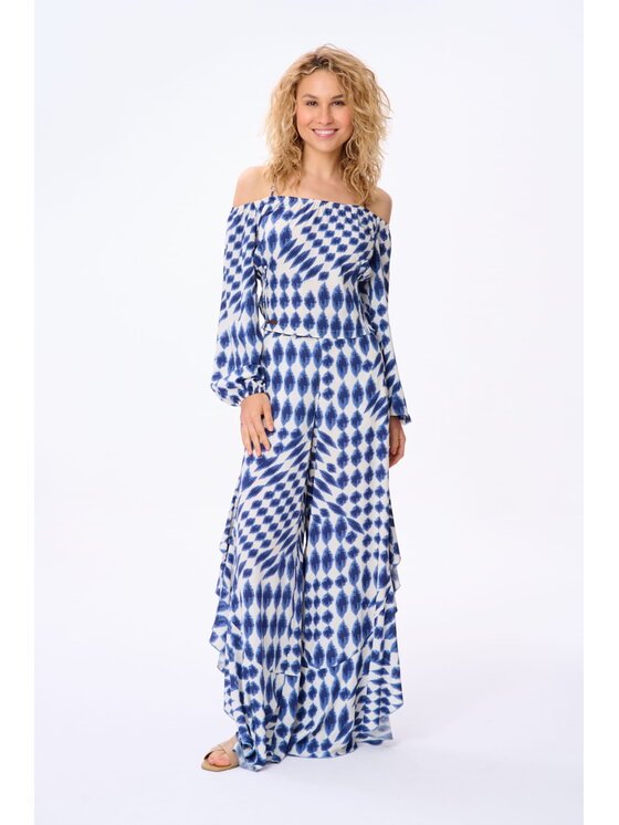 blue shadow blue shadow Bluzka La Scala Niebieski Standard Fit
