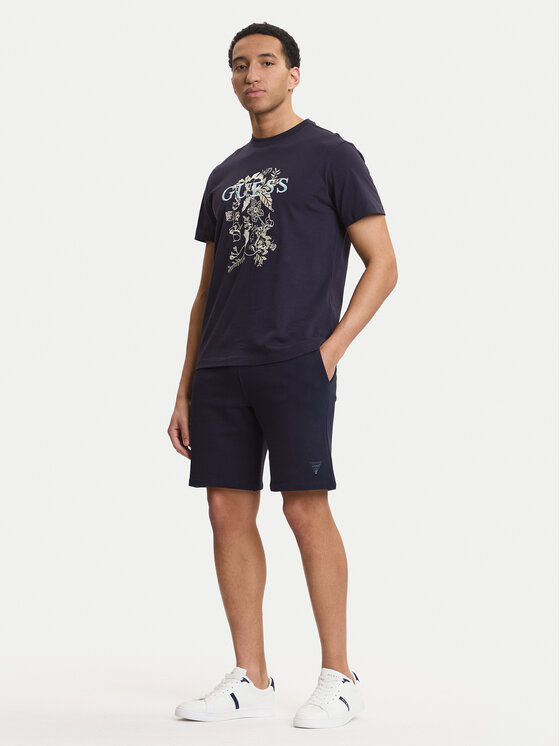 Guess Guess Szorty sportowe M6GD12 K3020 Granatowy Slim Fit