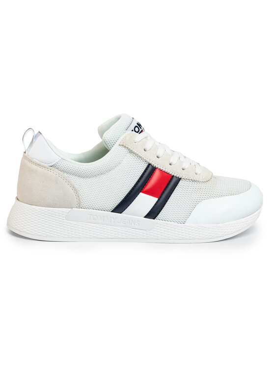Tommy Jeans Tommy Jeans Αθλητικά Flexi Tommy Jeans Flag Sneaker EM0EM00400 Λευκό