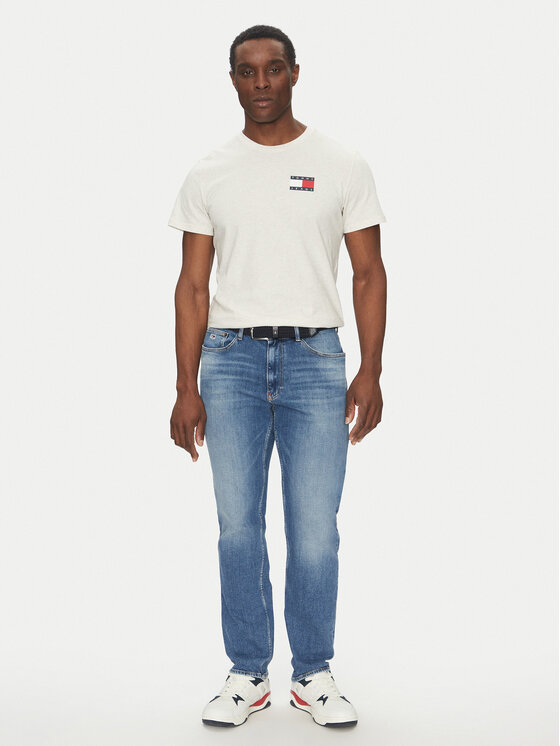Tommy Jeans Tommy Jeans Тишърт Essential DM0DM20740 Кремав Slim Fit