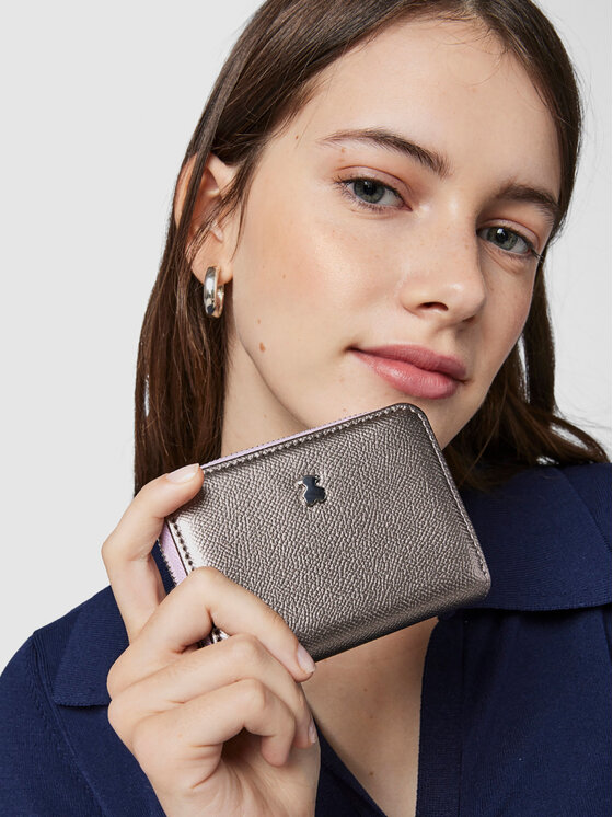 TOUS TOUS Малък дамски портфейл Monedero M. New Dubai 2001690055 Сребрист